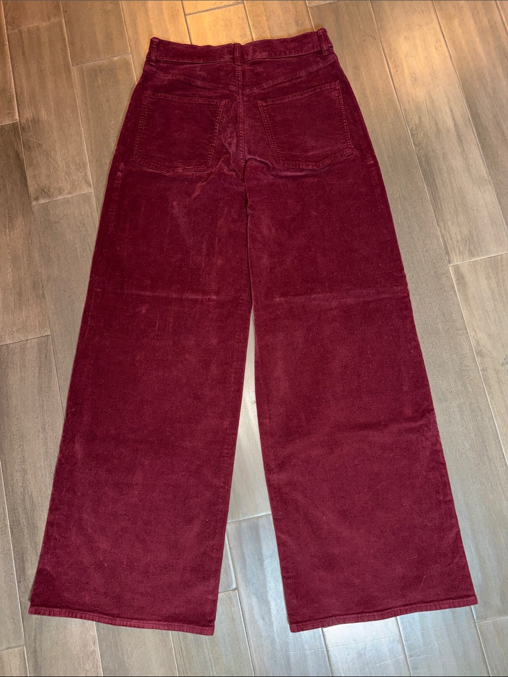 Madewell Burgundy Corduroy The Superwide-Leg Pant Size 27 - Picture 6 of 9